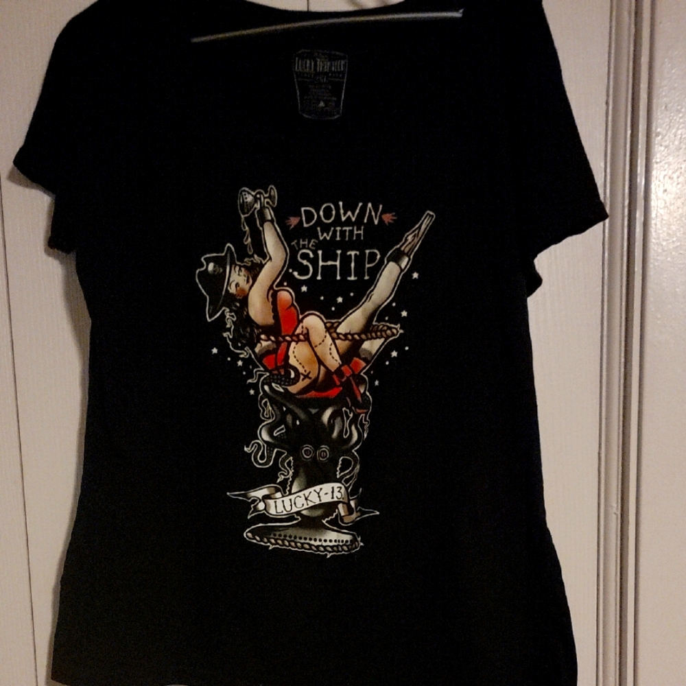 Lucky 13 Down with the Ship Tee